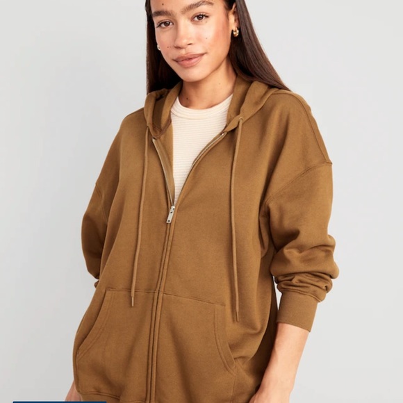 NWT OLD NAVY Oversized Full-Zip Hoodie Color: Spiced Saffron - Picture 2 of 7